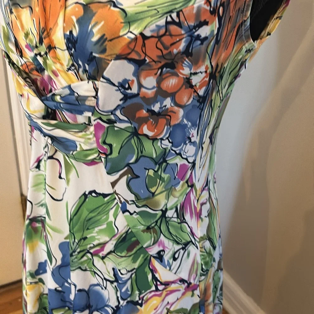 Christopher & Banks Sleeveless Floral Midi Dress Size M - Picture 7 of 14